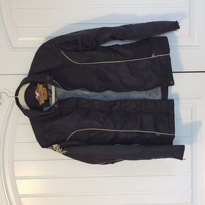 Harley Davidson Women's black canvas motorcycle jacket